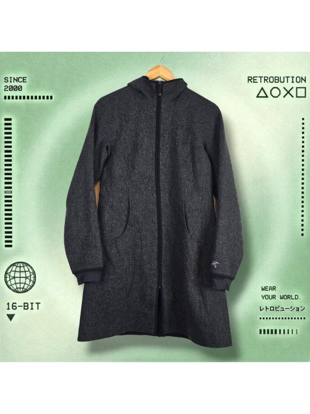 Arc'teryx Lanea Hooded Wool Midi Coat Gray Size S